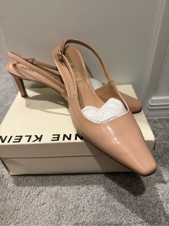 Anne Klein Shoes - Anne Klein Blush Patent Slingback Pumps